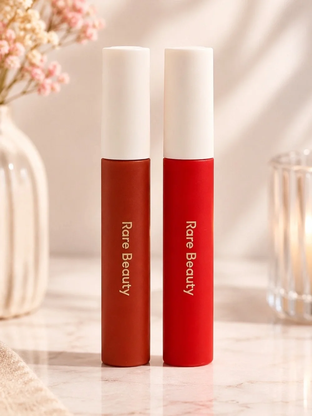Rare Beauty Lip Soufflé Matte Lip Cream Duo Brave & Inspire NEW Full Size